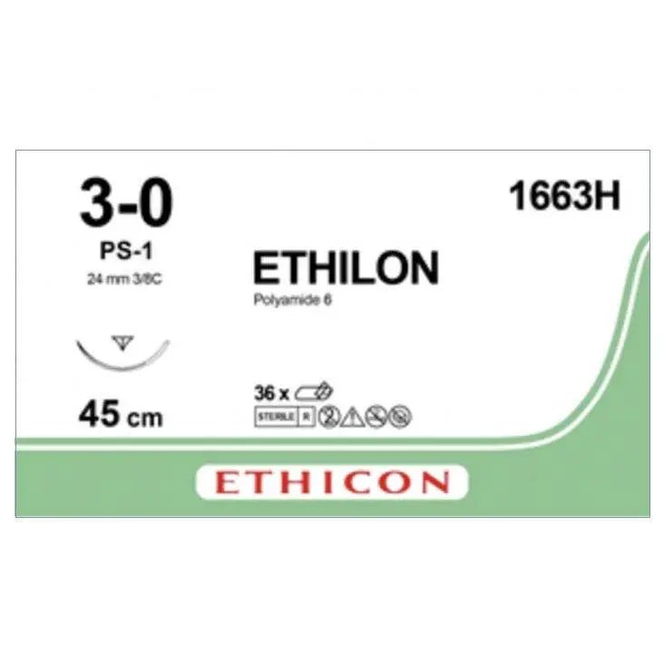 Ethicon ETHILON™ Black Monofilament Non - Absorbable Surgical Suture - 1663H