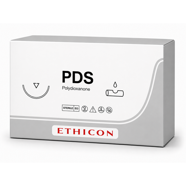 Ethicon PDS II (Polydioxanone) Absorbable Surgical Suture USP 4-0 75 cm P-3 PRIME Reverse Cutting Needle F2847H (Box of 36)