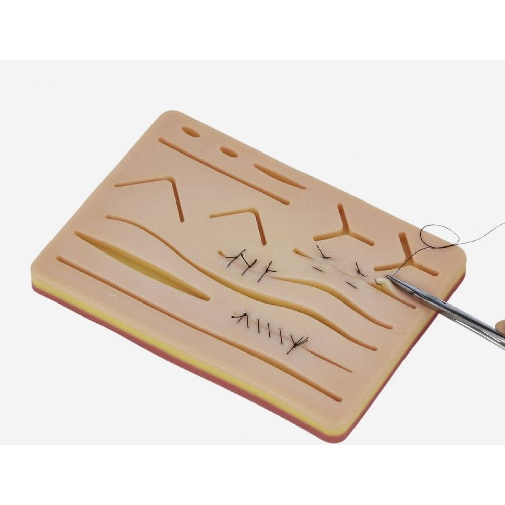 3 - Layer Silicone Suture Training Pad for Suturing Practice - Surgical TrainingSTP