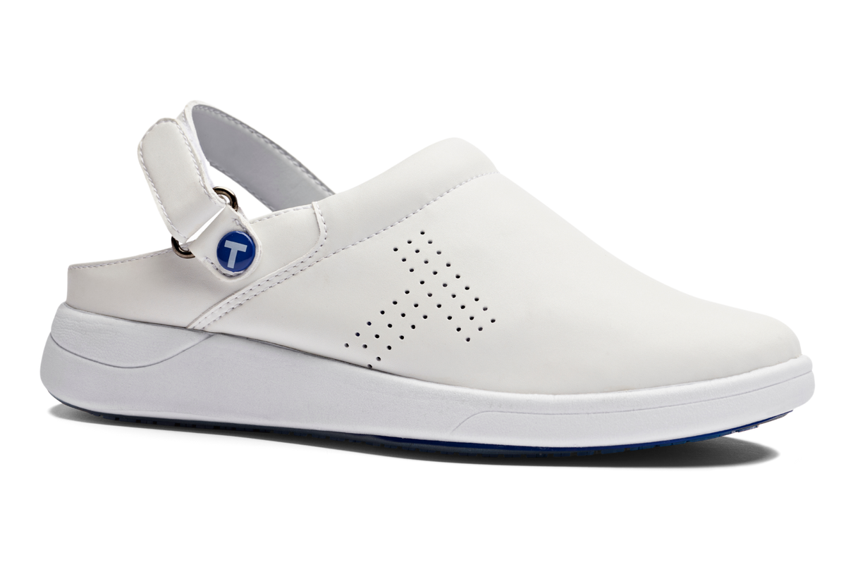 Toffeln UltraLite Clog (with vents) – White